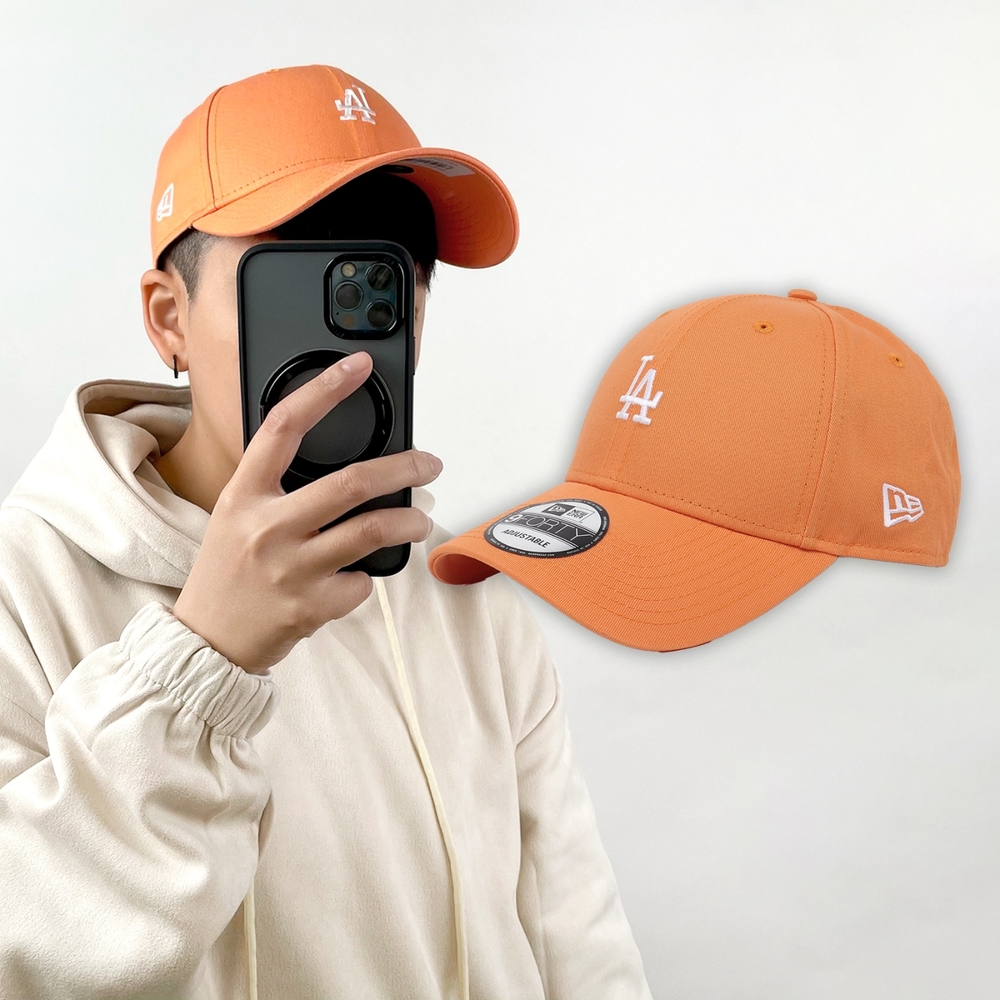 New Era 棒球帽 Color Era 橘 白 940帽型 可調式帽圍 洛杉磯道奇 LAD 老帽 帽子 NE14148154