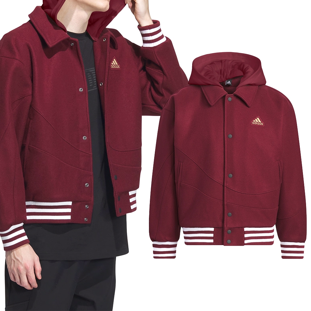 Adidas CM Top WV JKT 男 紅色 休閒 新年 CNY 冬季 連帽 外套 IT0210