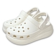 Crocs 卡駱馳 經典泡芙克駱格 CRUSH CLOG 女 白色 增高中性鞋 休閒洞洞鞋 厚底涼鞋 輕量懶人鞋 防水拖鞋 207521-100 product thumbnail 1