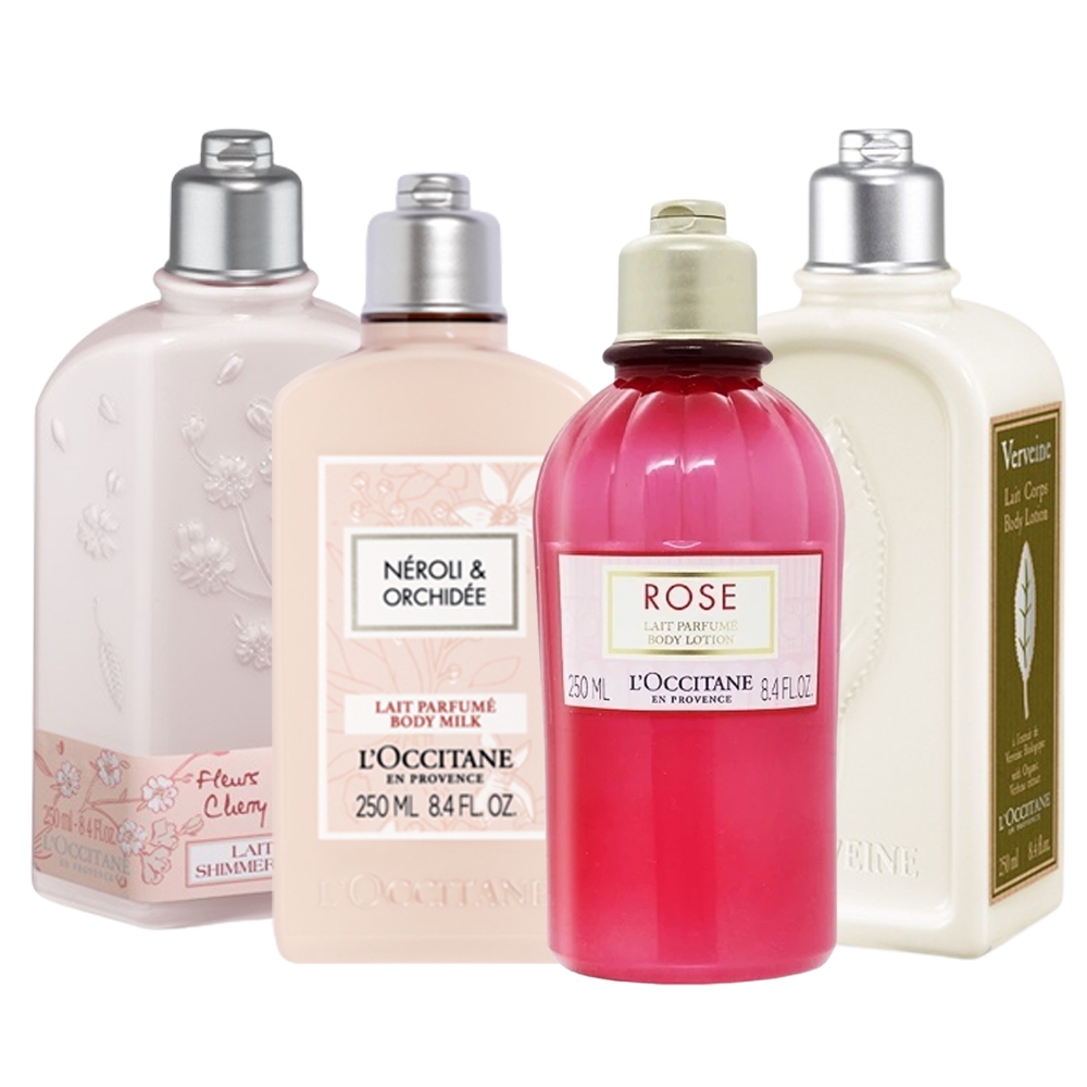 L’OCCITANE 歐舒丹 美體乳 250ml(櫻花/馬鞭草/玫瑰花園/橙花&蘭花)