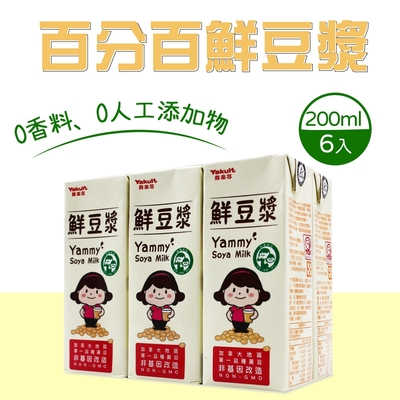 【Yakult 養樂多】鮮豆漿(200mlx6入/組)