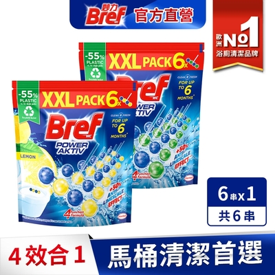 Bref妙力 懸掛式馬桶清潔球 50gx6串裝(量販包)-檸檬/松樹 #浴廁清潔