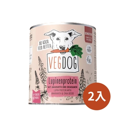 VEGDOG德國蔬狗 蔬食冠軍犬罐 敏感犬配方400g 2入組(狗