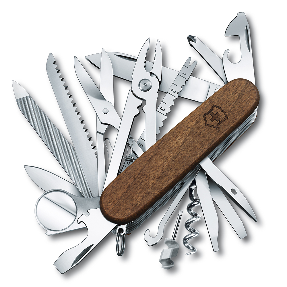 VICTORINOX 瑞士維氏Swiss Champ Wood胡桃木29用瑞士刀