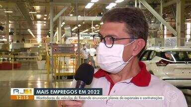 Montadoras de veículos de Resende anunciam planos de expansão e contratações - Será implantado um novo turno de produção. Previsão é de gerar 500 novas vagas para o próximo ano.