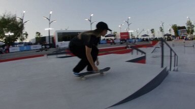 Semifinal Feminina - As semifinais feminina do Mundial de Skate Street, em Sharjah, Emirados Árabes.