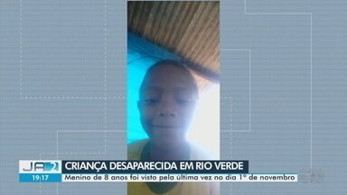 Polícia Civil investiga desaparecimento de menino de 8 anos, em Rio Verde - Menino de 8 anos foi visto pela última vez no dia 1º desse mês.