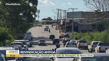 Prefeitura entrega ampliação da rede de drenagem do Bairro Goiá - Foram construídos mais de 1 km de tubulações e implantadas 58 bocas de lobo.