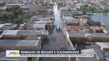 Bombeiros de Goiás e do país unem forças para ajudar vítimas de enchente no RS - Trabalho é de resgate e solidariedade.