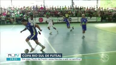 Paulo de Frontin vence Mendes e está na semifinal da Copa Rio Sul de Futsal - Equipe venceu no tempo normal e na prorrogação para sair classificada.