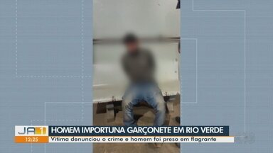 Homem é preso suspeito de importunar garçonete, em Rio Verde - Suspeito estava importunando a vítima durante o horário de trabalho.