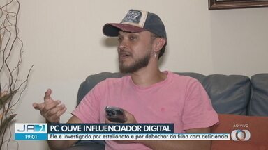 Polícia ouve influenciador suspeito de série de crimes contra filha com paralisia infantil - Ele é investigado por estelionato e por debochar da filha com deficiência, entre outros crimes.