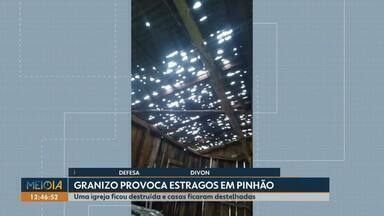 Granizo provoca estragos em Pinhão - Uma igreja ficou destruída e casas ficaram destelhadas