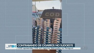 COD apreende 220 mil cigarros fabricados no Paraguai - Operação aconteceu em Inaciolândia, no sudoeste de Goiás.