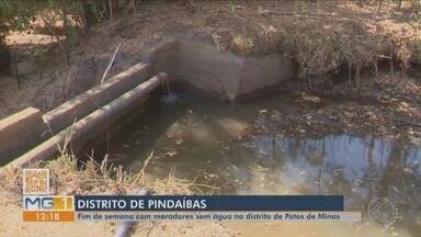 Moradores de distrito de Patos de Minas relatam problemas com a falta de água - Há pelo menos 15 dias, o abastecimento no Distrito de Pindaíbas vem sendo feito com interrupções.