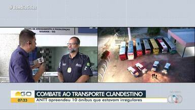 ANTT realiza operação para combater o transporte pirata - ANTT apreendeu 10 ônibus que estavam irregulares.