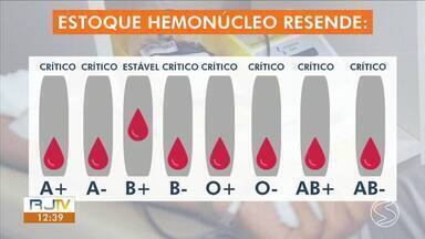 Hemonúcleo de Resende está precisando de doação de sangue - Estado está crítico no estoque de todos os tipos sanguíneos.