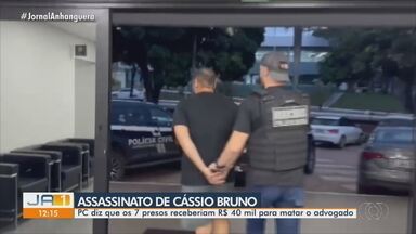 Polícia fala sobre as investigações da morte do advogado Cássio Bruno - PC diz que os 7 presos receberiam R$ 40 mil para matar o advogado.