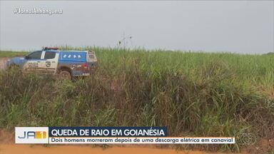 Dois homens morrem depois de uma descarga elétrica em canavial - Caso aconteceu em Goianésia.