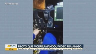 Piloto que morreu no acidente enviou vídeo dentro da aeronave para amigo, antes da queda - João Pontes Santana gravou a cabine do avião antes de decolar, para mostrar ao amigo como funcionava a aeronave.