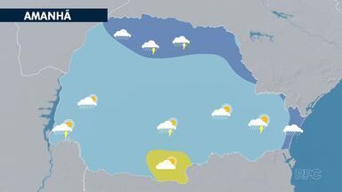 Domingo de chuva na maior parte do estado - Tempo seco só no sul do estado