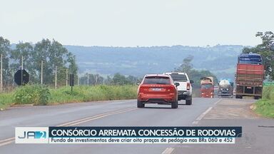 Concessão das rodovias BR-060 e BR-452 são leiloadas - O consórcio que arrematou essa concessão é formado por um fundo de investimentos e vai administrar as rodovias por 30 anos.