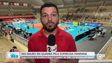 Sesi-Bauru recebe o Brasília pela décima rodada da Superliga Feminina de Vôlei - O Sesi-Bauru recebe o Brasília em seu último jogo como mandante do primeiro turno da Superliga Feminina de Vôlei. O duelo é nesta segunda-feira, às 20h, na Arena Paulo Skaf, em Bauru, pela décima rodada da primeira fase.