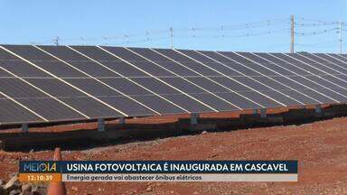 Usina fotovoltaica é inaugurada em Cascavel - Energia gerada vai abastecer ônibus elétricos