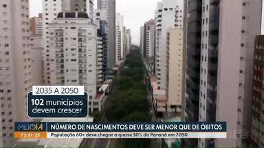 Paraná: Número de nascimentos deve ser menos do que o de óbitos a partir de 2040 - População 60+ deve chegar a quase 30% do Paraná em 2050.