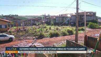 Governo Federal descarta retomar obras do 'Flores do Campo' - Residencial inacabado deverá ser demolido.