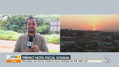 Morador de Santa Helena de Goiás ganha prêmio em sorteio do Nota Fiscal Goiânia - Morador ganhou prêmio de R$ 400 mil.