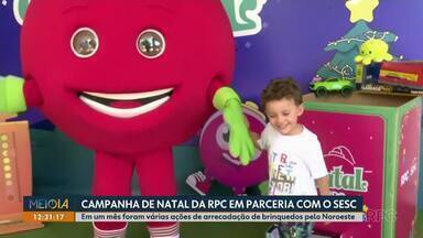 Arrecadações e entregas marcam Campanha de Natal da RPC e do Sesc - Em um mês, várias ações especiais aconteceram pra arrecadar brinquedos às crianças em situação de vulnerabilidade.