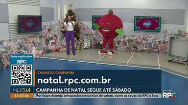 Campanha de arrecadação de brinquedos da RPC encerra neste sábado (21) - Doações podem ser feitas na sede da RPC Maringá, na Rua Santa Joaquina de Vedruna, nº 625, Zona 5.