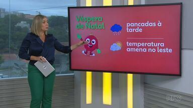 Véspera de Natal deve ter pancadas de chuva - Chuva aparece ao longo da tarde na maior parte do estado