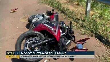 Motociclista morre na BR-163 - Acidente foi entre Guaíra e Mercedes, no oeste do estado