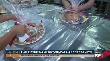 Empresas preparam encomendas para a ceia de Natal - Trabalhos começaram na segunda-feira, para dar conta da demanda.