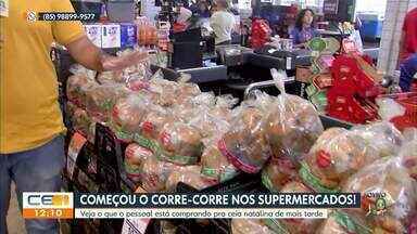 Começou o corre-corre nos supermercados  - Confira mais notícias em g1.globo.com/ce