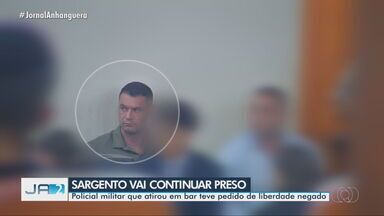 Justiça mantém prisão de sargento da PM após disparos em bar de Goiânia - Sargento Victor Lemes seguirá preso por decisão judicial após disparar durante briga em bar na capital.