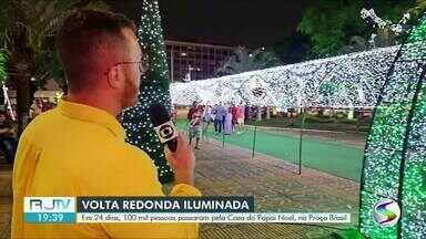 Casa do Papai Noel recebeu mais de 100 mil pessoas em Volta Redonda - 'Bom Velhinho' já se despediu do público na cidade.