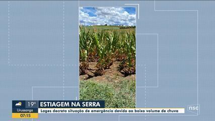 Lages decreta situação de emergência devido ao baixo volume de chuva