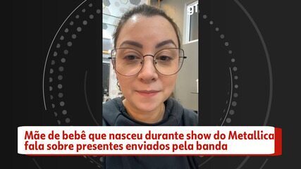 Mãe de bebê que nasceu durante show do Metallica fala sobre presentes enviados pela banda