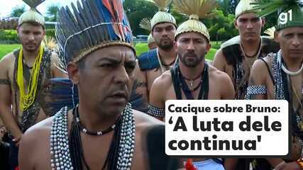 'A luta dele continua', diz cacique sobre Bruno Pereira durante velório