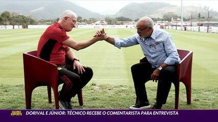 Dorival e Júnior: técnico recebe o comentarista para entrevista, 'Globo Esporte' 14/09/2022	