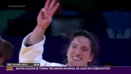 Mayra Aguiar se torna tricampeã mundial de judô no Uzbequistão