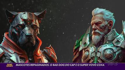 Mascotes repaginados: Bad dog do Furacão e Super vovô Coxa