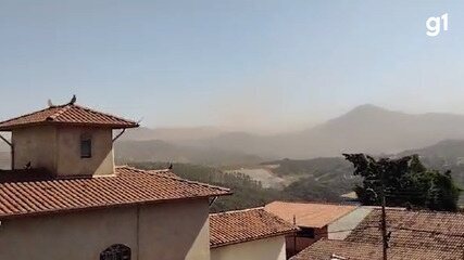 Paisagem de Congonhas fica tomada por poeira da mineração