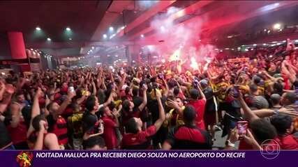 Noitada maluca para receber Diego Souza no aeroporto do Recife