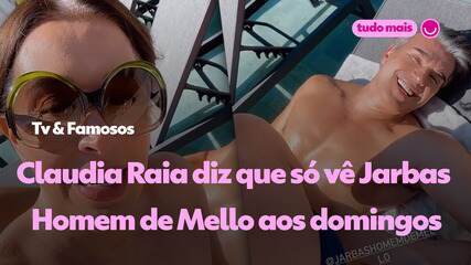 Claudia Raia diz que só vê Jarbas Homem de Mello aos domingos