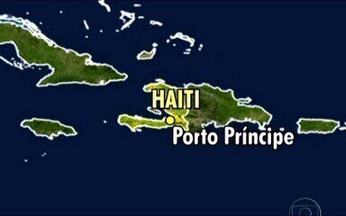 Primeiras informações sobre o tremor de 7,3 graus na escala Richter que atingiu o Haiti, Jornal Nacional, 12/01/2010.