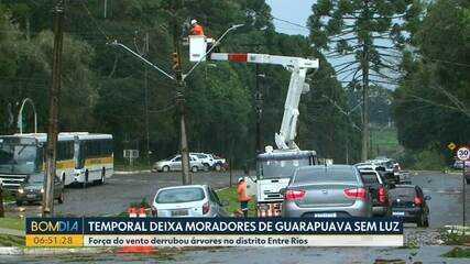 Temporal deixa 8 mil casas sem luz em Guarapuava